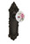 Nostalgic 710918: Victorian Backplate w/White Rose Porcelain Knob Passage Door Set - Oil-Rubbed Bronze