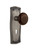 Nostalgic 710523: Prairie Backplate w/Brown Porcelain Knob Passage Door Set - Antique Pewter