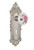 Nostalgic 711070: Victorian Backplate w/White Rose Porcelain Knob Single Dummy Door Set - Satin Nickel
