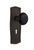 Nostalgic 710373: Prairie Backplate w/Black Porcelain Knob Privacy Door Set - Oil-Rubbed Bronze