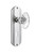 Nostalgic 711912: Deco Backplate w/Oval Fluted Clear Glass Crystal Knob Single Dummy Door Set - Bright Chrome