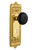 Nostalgic 710065: Egg & Dart Backplate w/Black Porcelain Knob Passage Door Set - Polished Brass