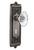 Nostalgic 711918: Egg & Dart Backplate w/Oval Fluted Clear Glass Crystal Knob Single Dummy Door Set - Antique Pewter