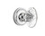 Nostalgic 711762: Classic Rosette w/Oval Fluted Clear Glass Crystal Knob Passage Door Set - Bright Chrome