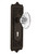 Nostalgic 711920: Egg & Dart Backplate w/Oval Fluted Clear Glass Crystal Knob Single Dummy Door Set - Oil-Rubbed Bronze