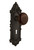Nostalgic 710532: Victorian Backplate w/Brown Porcelain Knob Passage Door Set - Oil-Rubbed Bronze