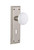 Nostalgic 704938: Mortise New York Plate w/ White Porcelain Knob - Satin Nickel