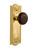 Nostalgic 710800: Meadows Backplate w/Brown Porcelain Knob Privacy Door Set - Polished Brass
