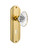 Nostalgic 712106: Deco Backplate w/Oval Fluted Clear Glass Crystal Knob Privacy Door Set - Polished Brass