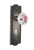 Nostalgic 710949: Meadows Backplate w/White Rose Porcelain Knob Passage Door Set - Antique Pewter