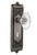 Nostalgic 712110: Egg & Dart Backplate w/Oval Fluted Clear Glass Crystal Knob Privacy Door Set - Antique Pewter