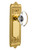 Nostalgic 711331: Egg & Dart Backplate w/Oval Clear Glass Crystal Knob Passage Door Set - Polished Brass