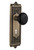 Nostalgic 710157: Egg & Dart Backplate w/Black Porcelain Knob Single Dummy Door Set - Antique Brass