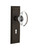 Nostalgic 711398: New York Backplate w/Oval Clear Glass Crystal Knob Passage Door Set - Oil-Rubbed Bronze