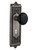 Nostalgic 710158: Egg & Dart Backplate w/Black Porcelain Knob Single Dummy Door Set - Antique Pewter
