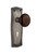 Nostalgic 710811: Prairie Backplate w/Brown Porcelain Knob Privacy Door Set - Antique Pewter