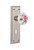 Nostalgic 710960: New York Backplate w/White Rose Porcelain Knob Passage Door Set - Satin Nickel