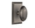 Nostalgic 713223: Studio Backplate w/Homestead Knob Passage Door Set - Antique Pewter