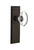 Nostalgic 711344: New York Backplate w/Oval Clear Glass Crystal Knob Passage Door Set - Oil-Rubbed Bronze