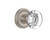 Nostalgic 712329: Rope Rosette w/Round Clear Glass Crystal Knob Single Dummy Door Set - Satin Nickel