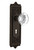 Nostalgic 712264: Egg & Dart Backplate w/Round Clear Glass Crystal Knob Passage Door Set - Oil-Rubbed Bronze