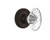 Nostalgic 712189: Mortise Rope Rose w/ Oval Fluted Crystal Knob - Oil Rubbed Bronze