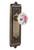 Nostalgic 710887: Egg & Dart Backplate w/White Rose Porcelain Knob Passage Door Set - Antique Brass