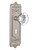 Nostalgic 712362: Egg & Dart Backplate w/Round Clear Glass Crystal Knob Single Dummy Door Set - Satin Nickel