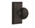 Nostalgic 713238: Studio Backplate w/New York Knob Passage Door Set - Oil-Rubbed Bronze