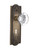 Nostalgic 712364: Meadows Backplate w/Round Clear Glass Crystal Knob Single Dummy Door Set - Antique Brass