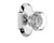 Nostalgic 713062: Cottage Backplate w/Waldorf Knob Single Dummy Door Set - Bright Chrome