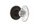 Nostalgic 711887: Rope Rosette w/Oval Fluted Clear Glass Crystal Knob Single Dummy Door Set - Oil-Rubbed Bronze