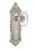 Nostalgic 712142: Victorian Backplate w/Oval Fluted Clear Glass Crystal Knob Privacy Door Set - Satin Nickel