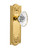 Nostalgic 712066: Meadows Backplate w/Oval Fluted Clear Glass Crystal Knob Privacy Door Set - Polished Brass