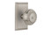 Nostalgic 713425: Studio Backplate w/Meadows Knob Single Dummy Door Set - Satin Nickel