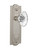 Nostalgic 712067: Meadows Backplate w/Oval Fluted Clear Glass Crystal Knob Privacy Door Set - Satin Nickel