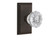Nostalgic 713307: Studio Backplate w/Clear Crystal Glass Knob Privacy Door Set - Oil-Rubbed Bronze