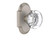 Nostalgic 712949: Cottage Backplate w/Round Clear Glass Crystal Knob Privacy Door Set - Satin Nickel