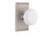 Nostalgic 713494: Studio Backplate w/White Porcelain Knob Single Dummy Door Set - Satin Nickel