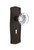 Nostalgic 712622: Mortise Prairie Plate Round Clear Crystal Knob - Oil Rubbed Bronze