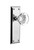 Nostalgic 712223: New York Backplate w/Round Clear Glass Crystal Knob Passage Door Set - Bright Chrome