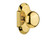 Nostalgic 712831: Cottage Backplate w/New York Knob Passage Door Set - Polished Brass