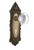 Nostalgic 712385: Victorian Backplate w/Round Clear Glass Crystal Knob Single Dummy Door Set - Antique Brass
