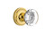 Nostalgic 712300: Classic Rosette w/Round Clear Glass Crystal Knob Single Dummy Door Set - Polished Brass