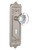 Nostalgic 712554: Egg & Dart Backplate w/Round Clear Glass Crystal Knob Privacy Door Set - Satin Nickel