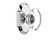 Nostalgic 712836: Cottage Backplate w/Oval Clear Glass Crystal Knob Passage Door Set - Bright Chrome