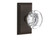Nostalgic 713259: Studio Backplate w/Round Clear Glass Crystal Knob Passage Door Set - Oil-Rubbed Bronze