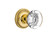 Nostalgic 712630: Mortise Rope Rose w/ Round Clear Crystal Knob - Polished Brass
