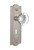 Nostalgic 712561: Meadows Backplate w/Round Clear Glass Crystal Knob Privacy Door Set - Satin Nickel
