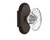 Nostalgic 713036: Cottage Backplate w/Oval Fluted Clear Glass Crystal Knob Single Dummy Door Set - Oil-Rubbed Bronze